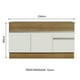 thumbnail image 4 of Mueble de Cocina Para Tarja Madesa Glamy 150 cm 2 Puertas y 2 Cajones (Con Tablero) Marrón/Blanco, 4 of 5