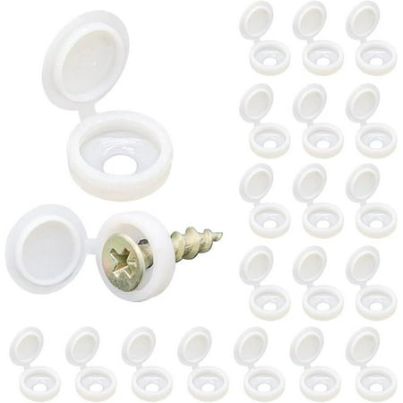 

Screw Cover 100 White/Black Plastic Screw Caps Screw Cover Protector for Home Furniture Screw Cover for Walls Cabinets Wardrobe Fixing Screw (Wh