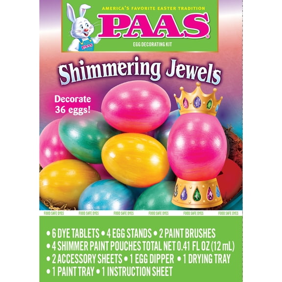 PAAS Easter Egg Decorating and Dye Kit, Shimmering Jewels Theme
