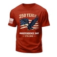 thumbnail image 5 of UngA 4th of July Shirts for Men 250th Anniversary Independence Day Short Sleeve Tees Tops Patriotic American Flag Tshirt Men (Red,L), 5 of 5