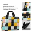 thumbnail image 4 of FORMRS 16" Laptop Bag Carrying Sleeve Case with Handle Travel Shoulder Briefcase, Yellow Checkered Pattern, 4 of 8