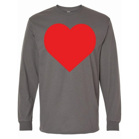 Inktastic Red Heart Long Sleeve T-Shirt