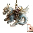 thumbnail image 1 of 2D Santa Claus decorations, Santa Claus Flying On His Pet Decoration-, 1 of 7