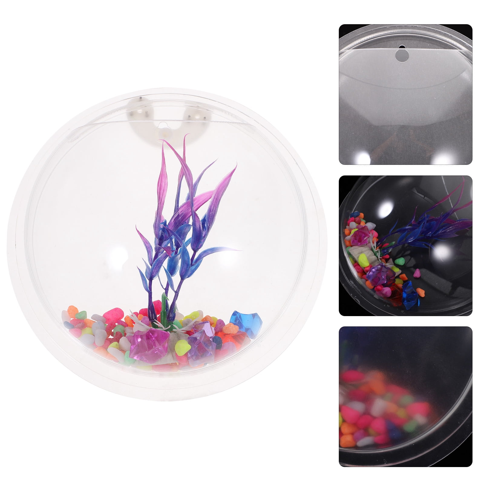 SKISUNO Circular Acrylic Aquarium for Wall Mounting 17.0X17.0X3.1In 1Pack