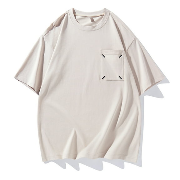 Short Sleeve T Shirts for Men M-4X Plus Size Pullover Crewneck Tees Shirt with Pocket Big & Tall Casual Solid Comfort Going Out Tshirts Tops