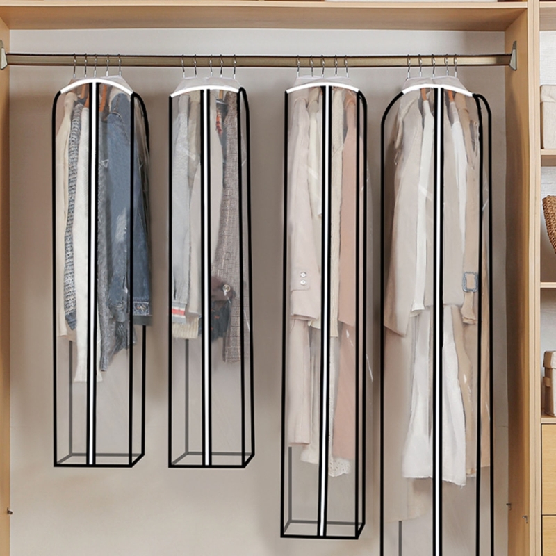 lanema Moisture Resistant Transparent Garment Storage Bag Full Coverages Dustproof PEVA Cover For Coat Suits Closet Organizer