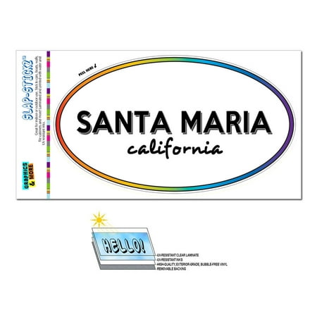 Santa Maria, CA - California - Rainbow - City State - Oval Laminated
