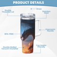 thumbnail image 5 of Rateoe Red And Blue Fire Cloud Dragon Printed 40OZ Ice Bully With Handle - Stainless Steel Travel Cup Portable for Hot & Cold Drinks, Travel, Gym, Home, and Outdoor Activities, 5 of 8