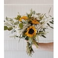 thumbnail image 5 of Vintage Sunflowers Artificial Flowers, Fake Silk Sunflower with Stem Vintage Fall Sunflower Decorations for Autumn Home Wedding Party Birthday Bulk Single 6pcs, 5 of 6