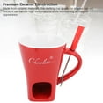 thumbnail image 3 of Chocolate Melting Cup, Creative Dishwasher Safe Ceramic Chocolate Candle Cup Wide Application With Fork For Cheese, 3 of 6