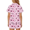 thumbnail image 5 of Odeerbi Teen Boys Girls Halloween Pajamas Notched Lapel Short Sleeve Shirt Shorts Pajama Sets, 5 of 7
