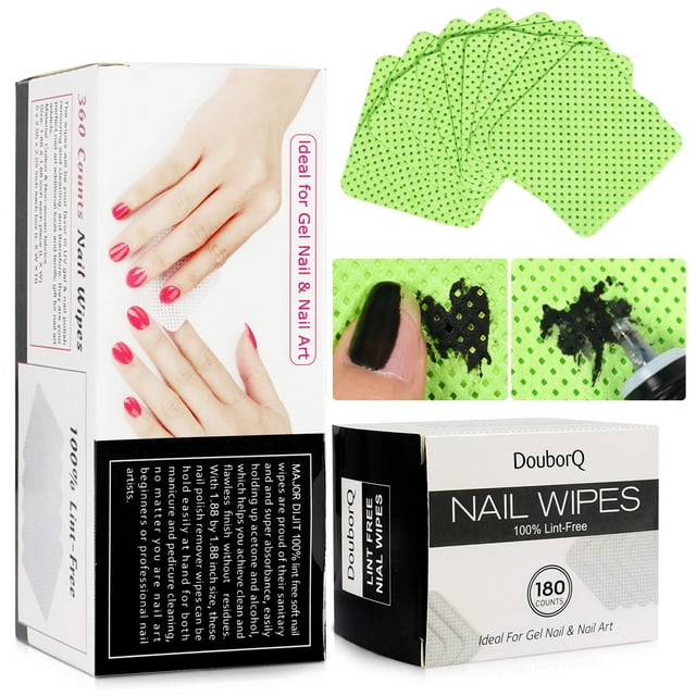 Neinkie 1 Set Nail Polish Remover Safe Ingredients Highly Absorbent Super Soft Labor-saving Lint Free Remove Gel Polyester Nail Glue Polish Removing Pads Gel Wipes Nail Supplies