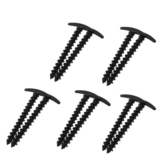 GAXIRE 10Pcs Black Tent Pegs for Securing Tents in Hiking and