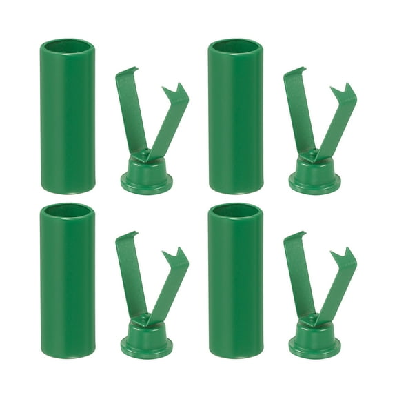 Metal Shoe Lace Tips, 4Pcs Shoelace Head, Cylindrical Tips Cord End Replacement for Shoestring (Dark Green)