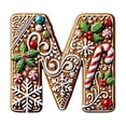 thumbnail image 2 of Hbdhejl 26 Alphabet Ornaments For Christmas Tree Candy Cane Initial Letter M Pendant With Berries Pattern Mini Hanging Decorations For Party Diy, 2 of 4
