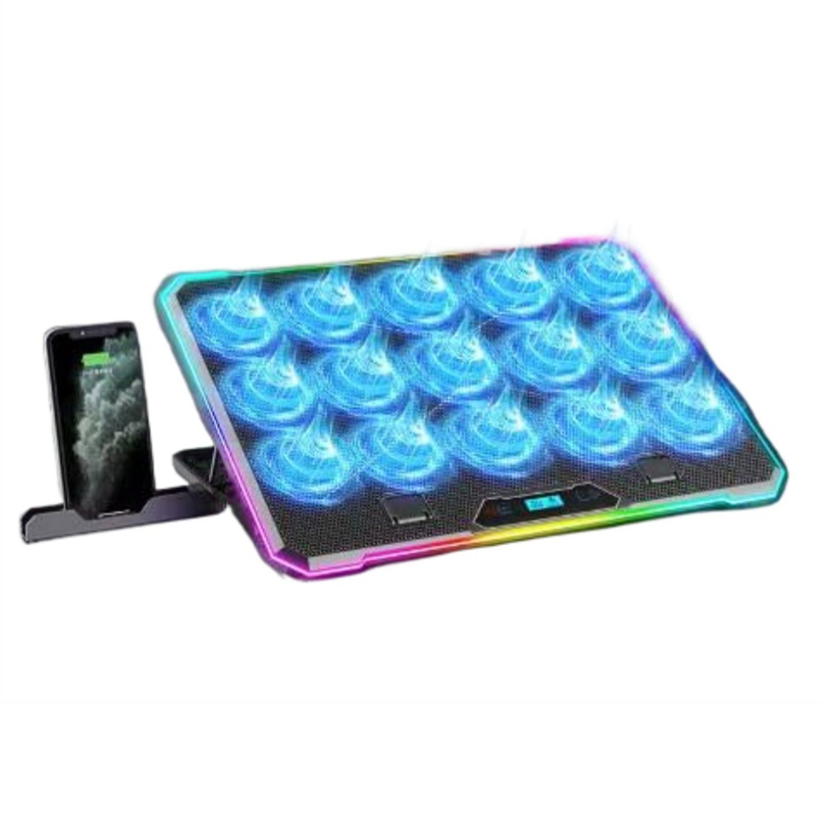 Laptop Cooling Pad Platform with 13 Cooling Fan, Supports 14-21Inch Laptops, Ergonomic with 8Adjustable Height Stand