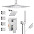 thumbnail image 5 of Shower Faucet Set Matte Shower System Four Modes Shower Faucet with in Handheld Ceiling Mount Shower Head with Shower Head Dual Modes Body Jets, 5 of 6