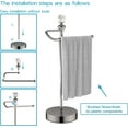 thumbnail image 6 of Hand Towel Holder for Bathroom, Hand Towel Rack Stand with Heavy Weighted Base, Crystal Ball Countertop Towel Rack Stand for Bathroom Kitchen (Brushed Nickel, 2 Pack), 6 of 6