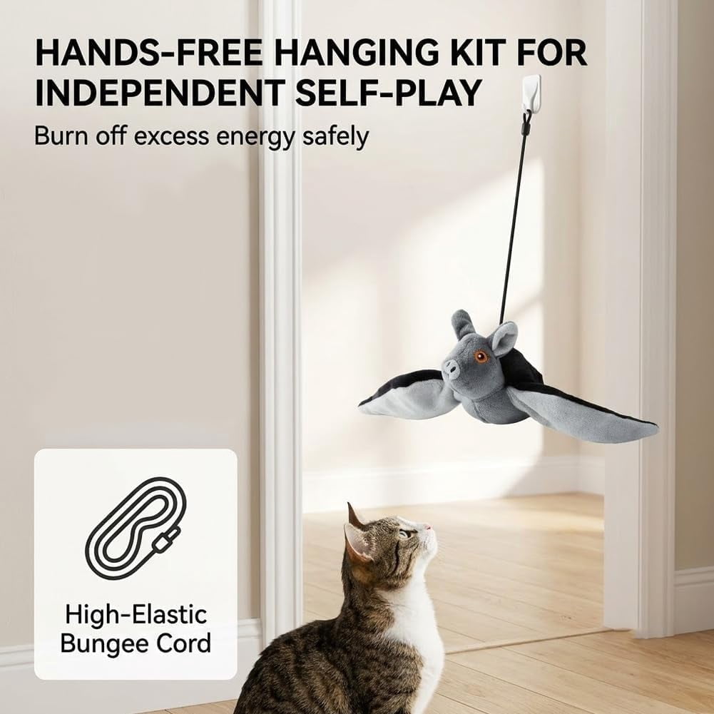 Wild Paws Flying Bat Dog Toy, Flying Toy For Dogs Electric Flapping Interactive Cat Chasing Toy