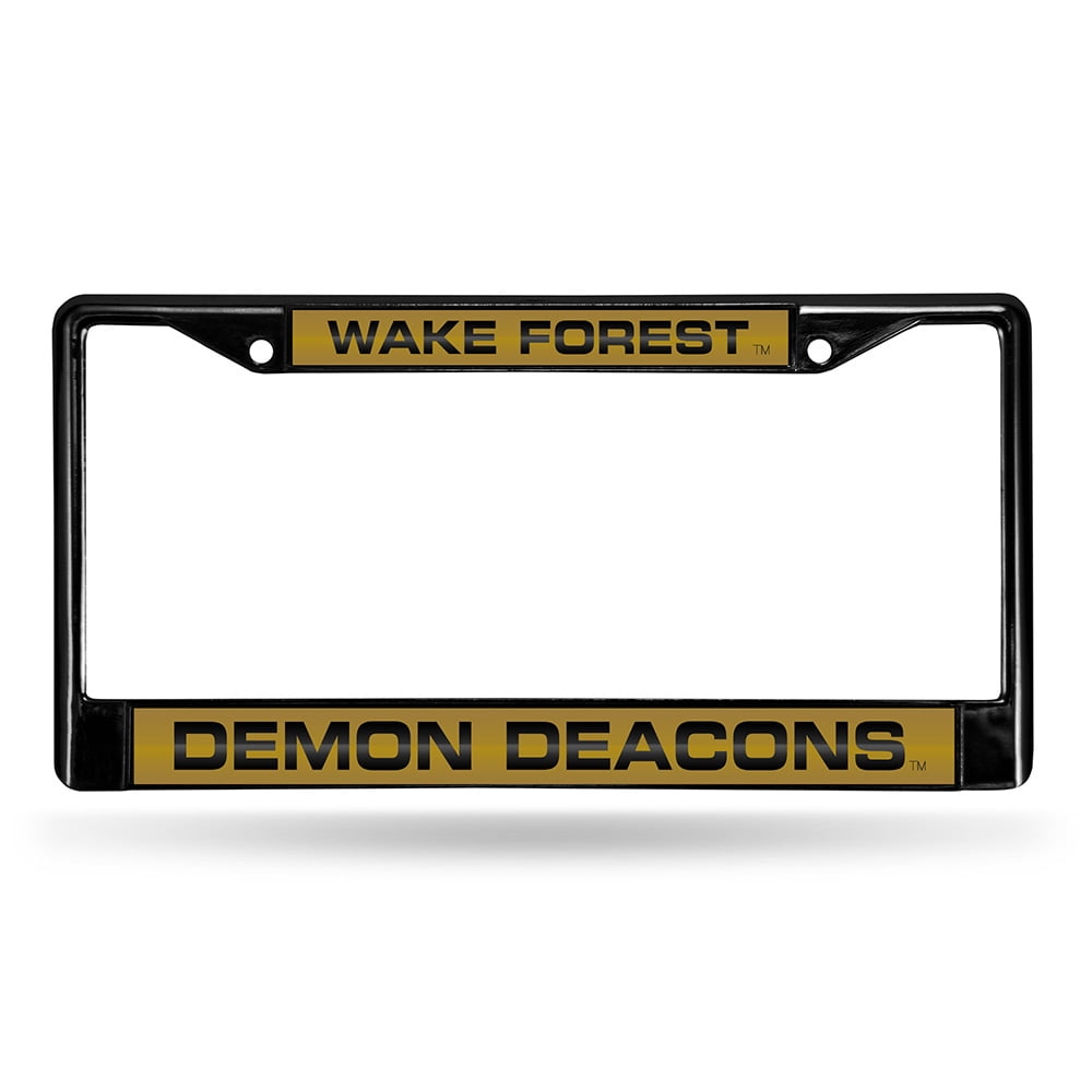 Wake Forest Demon Deacons NCAA Laser Cut Black License Plate Frame