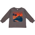 thumbnail image 3 of Inktastic Los Angeles Palm Trees Sunset Boys or Girls Long Sleeve Toddler T-Shirt, 3 of 5