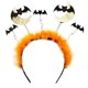 thumbnail image 1 of Diadema de murciélago de lentejuelas de Halloween, diadema mullida para disfraz de fiesta (naranja), 1 of 3