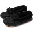 thumbnail image 1 of RockDove Women's Naomi Faux Fur Moccasin Slipper, 1 of 7