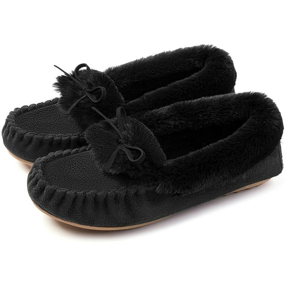 RockDove Women's Naomi Faux Fur Moccasin Slipper