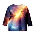 thumbnail image 5 of 6t Girls Clothes Winter Small Long Sleeve Shirt Girls' Seve Quarter Sleeved Star Print T Shirt Top Comfortable With Casual Shirt, 5 of 5