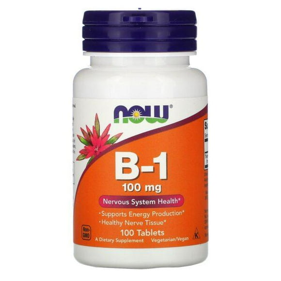 Vitaminas Now Vitamina B1 100mg 100 Tabletas Now B-1 100mg