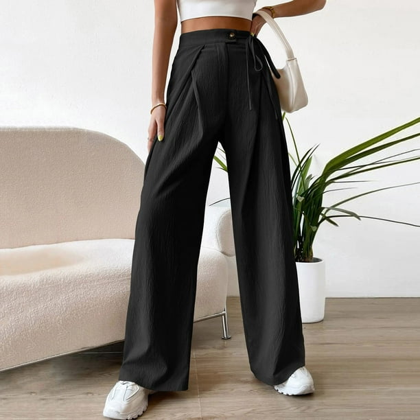 Diya black pinstripe casual trousers new arrivals