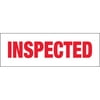 T902P1418PK Red / White 2 Inch x 110 yds. - Inspected Pre-Printed 2.2 Mil Carton Sealing Tape CASE OF 18