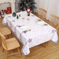 thumbnail image 2 of Haperlare Christmas Rectangle Christmas Tablecloth Waterproof Holiday Decorative Table Cover for Outdoor Indoor Party Kitchen Dining Room, White, 54"x90", 2 of 7