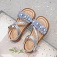 thumbnail image 6 of KPOPLK Toddler Flip Flops Girls Summer Sandals Kids Lightweight Sandal Shoes for Swimming Beach Pool Size 13.5,Grey, 6 of 6