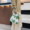 thumbnail image 1 of Bolso 5 uds Retro mujer felpa leopardo amor bolso de hombro (corazón verde), 1 of 7