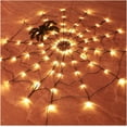 thumbnail image 2 of Luces LED de tela de araña para Halloween, diseño de atmósfera para interiores y exteriores, Festival de luces de cadena de Halloween fantasma (control remoto USB) Adepaton WLJ-1556, 2 of 5