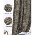 thumbnail image 6 of Grey Boho Black Out Curtains 54 Inch Long, Short Curtains for Small Window, Vintage Ethnic Tribe Abstract Art Floral Room Darkening Farmhouse Window Curtains for Kitchen Bedroom 42"x54" 2 Panels, 6 of 8