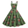 thumbnail image 1 of Robes de Fête de Noël pour Femmes Sans Manches Longueur Genou Rétro Ligne A Évasée Robe de Bal Formelle (Taille: m), 1 of 3