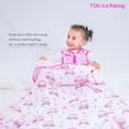 thumbnail image 5 of LollyBanks 0.5 TOG Cotton Baby Sleep Sack, 2-Way Zipper, Wearable Blanket,Pink Golf Print, 5 of 8