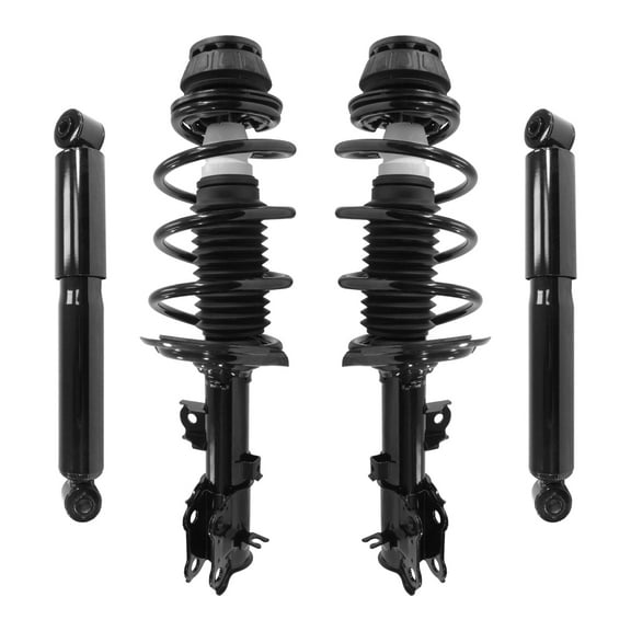 Unity Automotive Front & Rear Complete Strut Assembly Shock Kit Fits 2012-2017 Hyundai Accent, 4-11185-259970-001