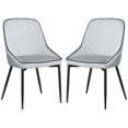 thumbnail image 1 of HOMCOM Dining Chairs Set of 2, Upholstered Velvet Kitchen Chairs with Back, 1 of 10