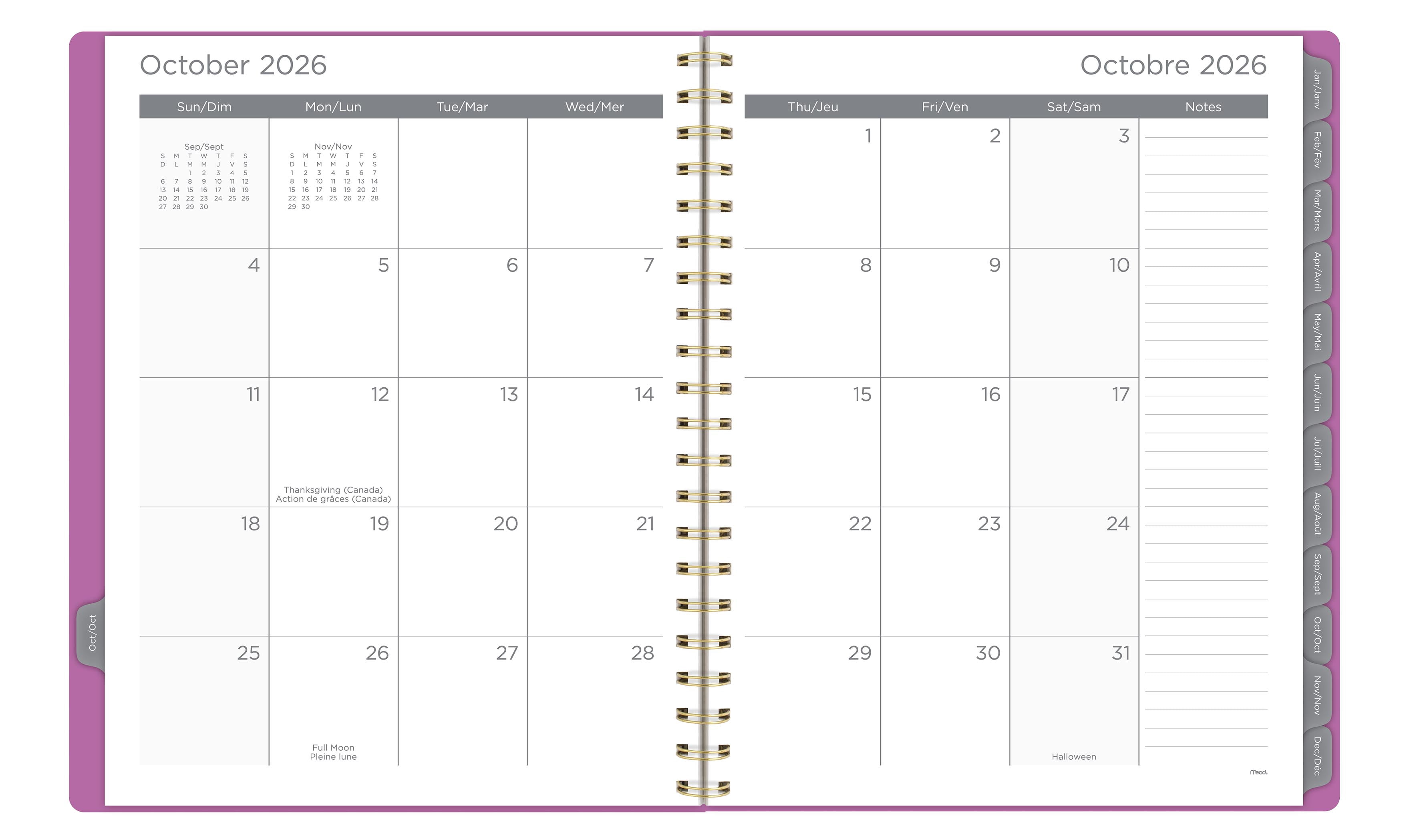 2027 Mead® Summer Blossom Large Weekly and Monthly Planner