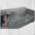thumbnail image 6 of Airport Soft Flannel Fleece Throw Blanket, Repetitive Pattern of Simple Airplane Traces Scheme in Monochromatic Design, Cozy Plush for Indoor and Outdoor Use, 50" x 60", Grey Teal White, by Ambesonne, 6 of 6