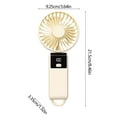 thumbnail image 4 of Up to 65 off!Yyuenw Portable Handheld Fan with LED Display, 1200 mAh Battery Operated Fans, Small Mini Hand Held Fan 5 Speeds Level, LED Display, Battery Powered for Travel, Outdoor, Makeup, 4 of 5