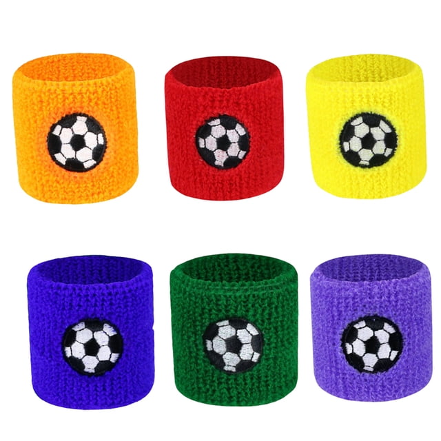 Yuarrent Muñequera deportiva para niños de 6 piezas, para interiores y exteriores, para correr, ciclismo, Fitness, fútbol, Golf, pelota Deportes y aire libre