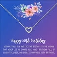 thumbnail image 2 of Anavia Happy 50st Birthday Gifts Stainless Steel Fashion Necklace Birthday Card Jewelry Gift for Her, Birthday Gift for Grandma-[Silver Mini Crystal Heart, Blue-Purple Gift Card], 2 of 3