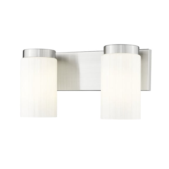 Z-Lite Burk 2 Light Vanity, Brushed Nickel