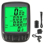 EUWBSSR Bike Computer 22 Function Waterproof Bicycle Odometer Speedometer with Automatic Wake-up LCD Backlight Display