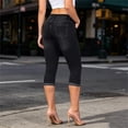 thumbnail image 6 of Skinny Jeans for Women Fashion Stretch Skinny Fit Capri Jeans Mid Waist Slim Cropped Denim Pants Office Work Casual Trousers with Pockets, 6 of 6