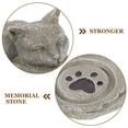 thumbnail image 2 of CATIEBYE Pierre Commémorative en Résine pour Animaux de Compagnie Statue de Chat Grise pour Décoration de Jardin Extérieur Hommage, 2 of 5